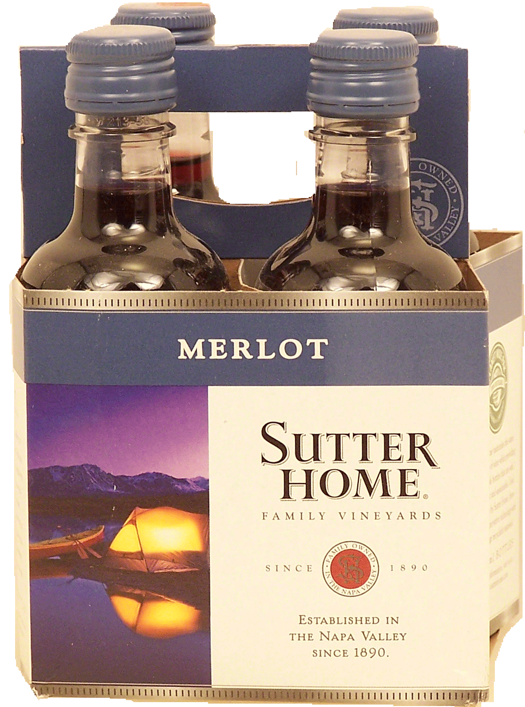 Sutter Home Family Vineyards merlot wine of Napa Valley, 13% alc. by vol., 187-ml single serve Full-Size Picture